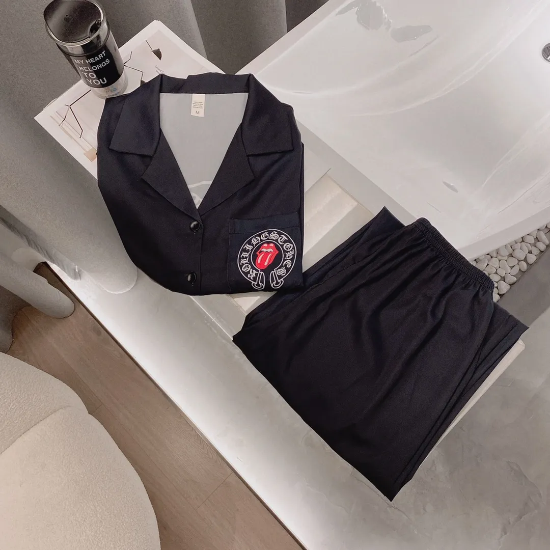 🅿️360 2023 Croixin Home Clothes High-end Korean silk fabric is skin-friendly, soft and comfortable. Same style for men and women. Women's size: S～L, men's size: M～XXXL